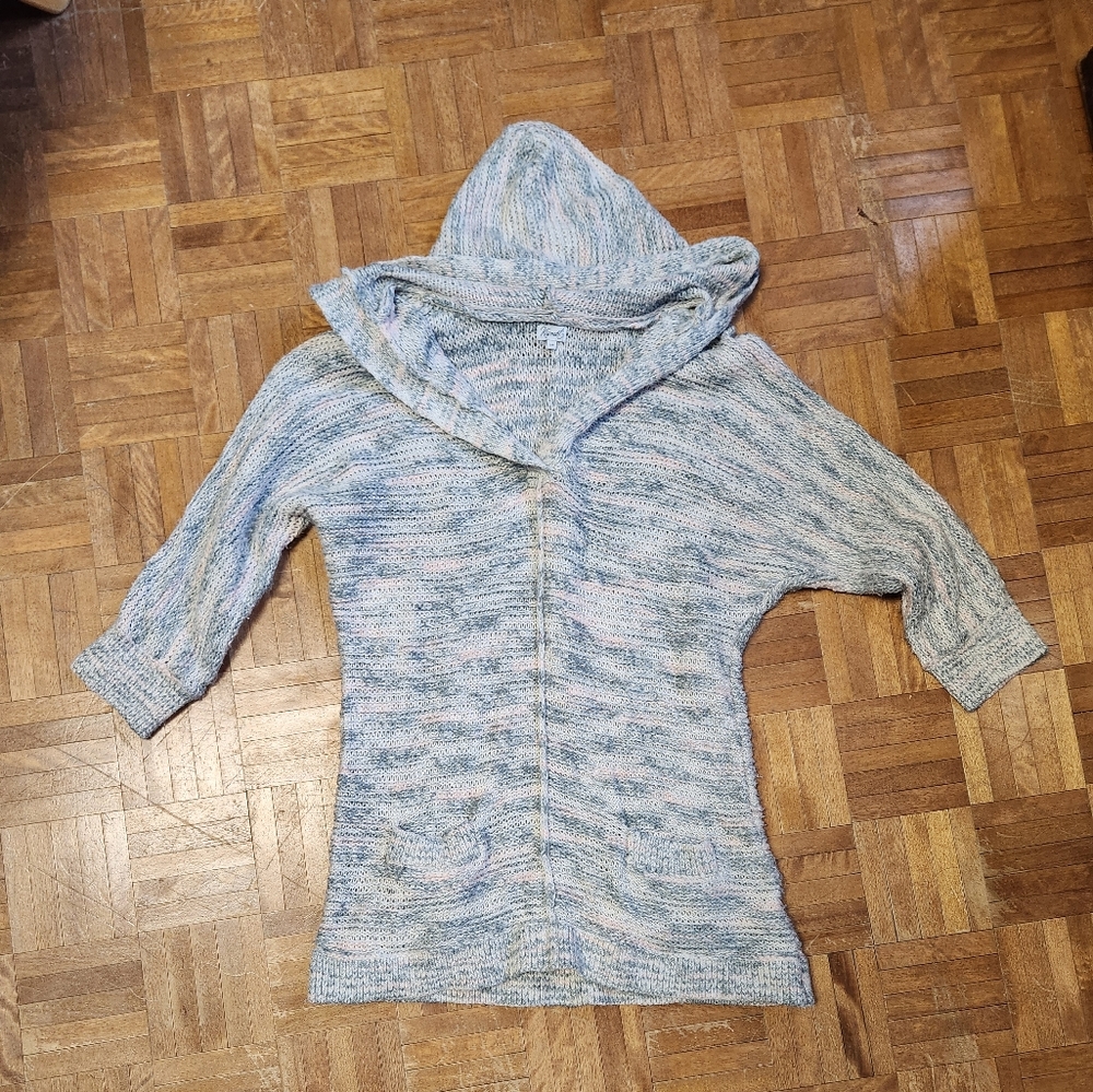 Ladies Kismet Hooded Grey Blend Sweater